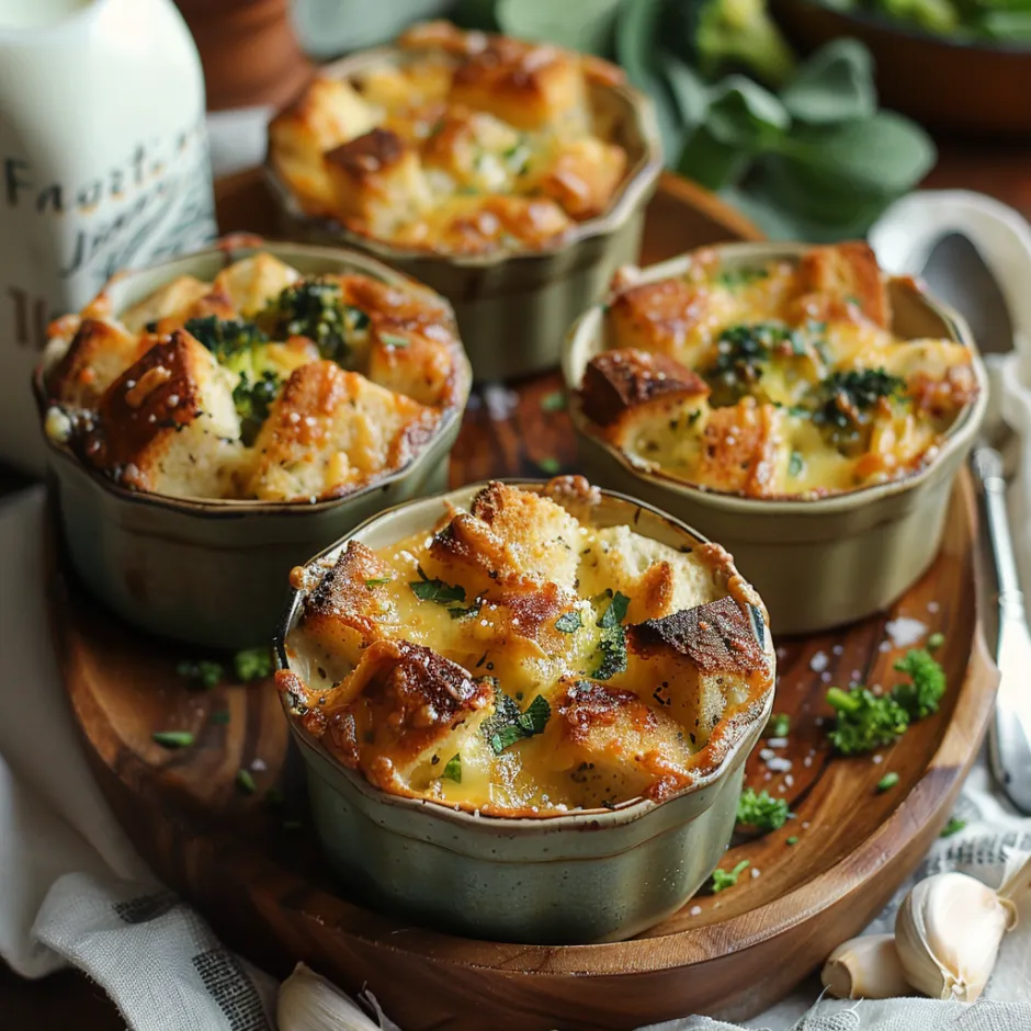 Ramequins de brocoli et cheddar