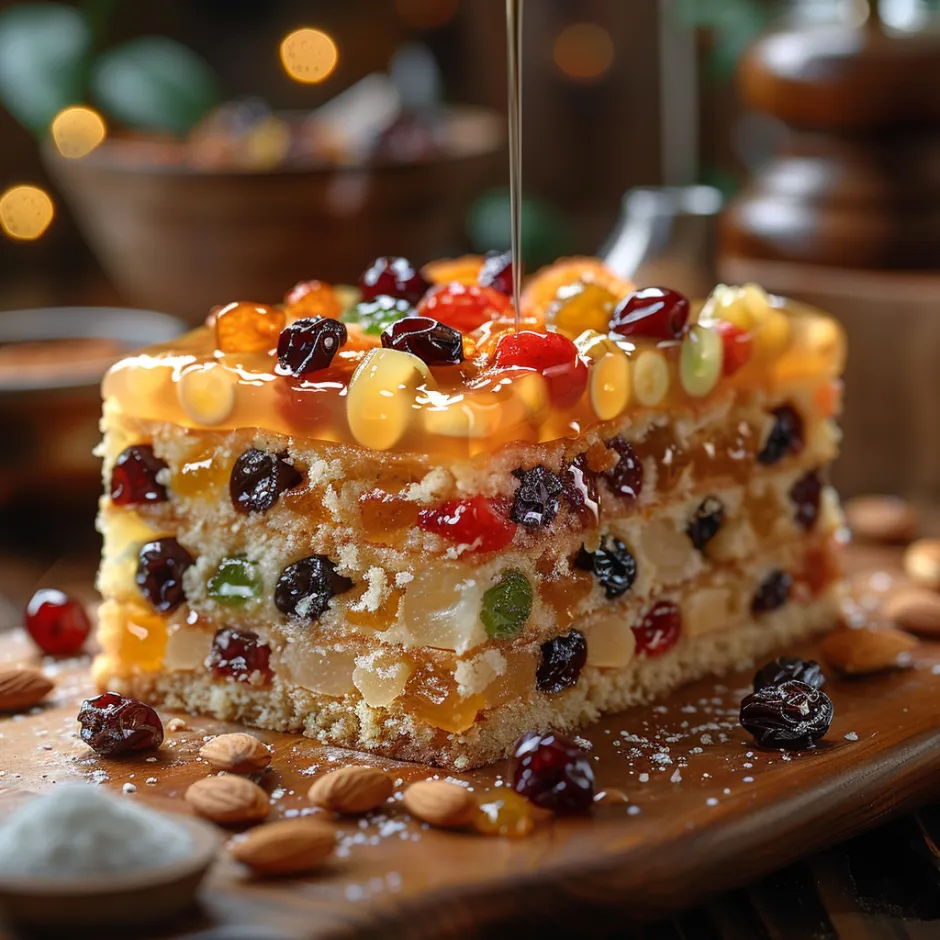 Cake aux fruits confits inspiré de Pierre Hermé. Moelleux, fruité et inratable avec l'astuce anti-chute