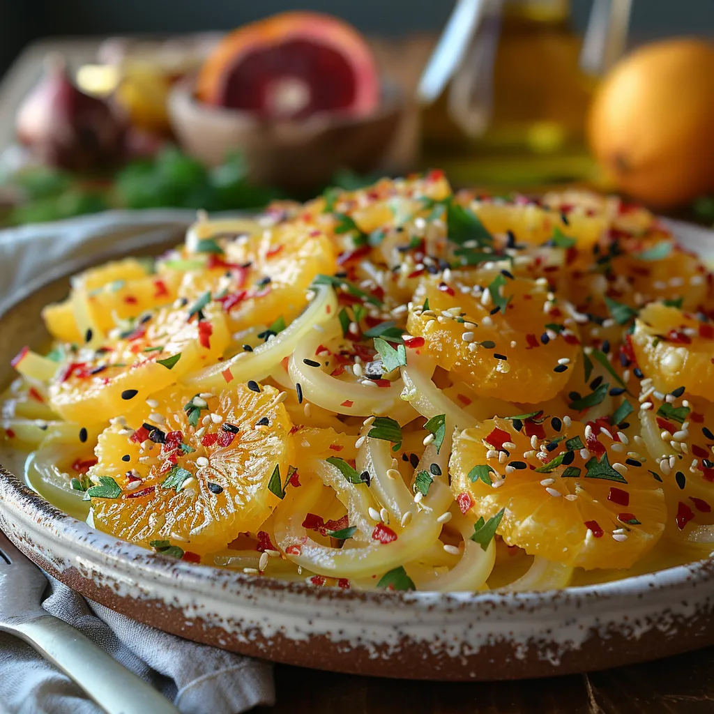 Recette Salade de Fenouil aux Agrumes et Sésame - Salade d'hiver vitaminée