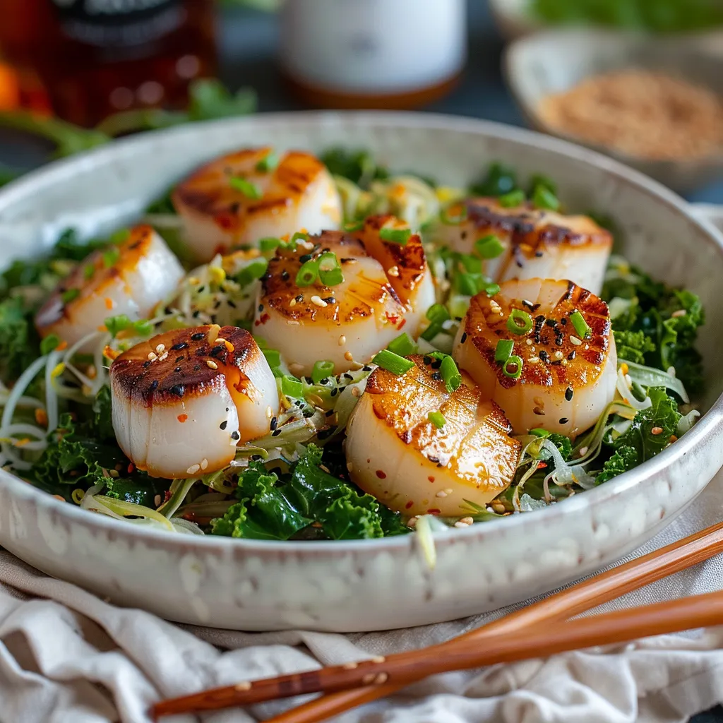 Recette Saint-Jacques Asiatique Chou Vert Snackées