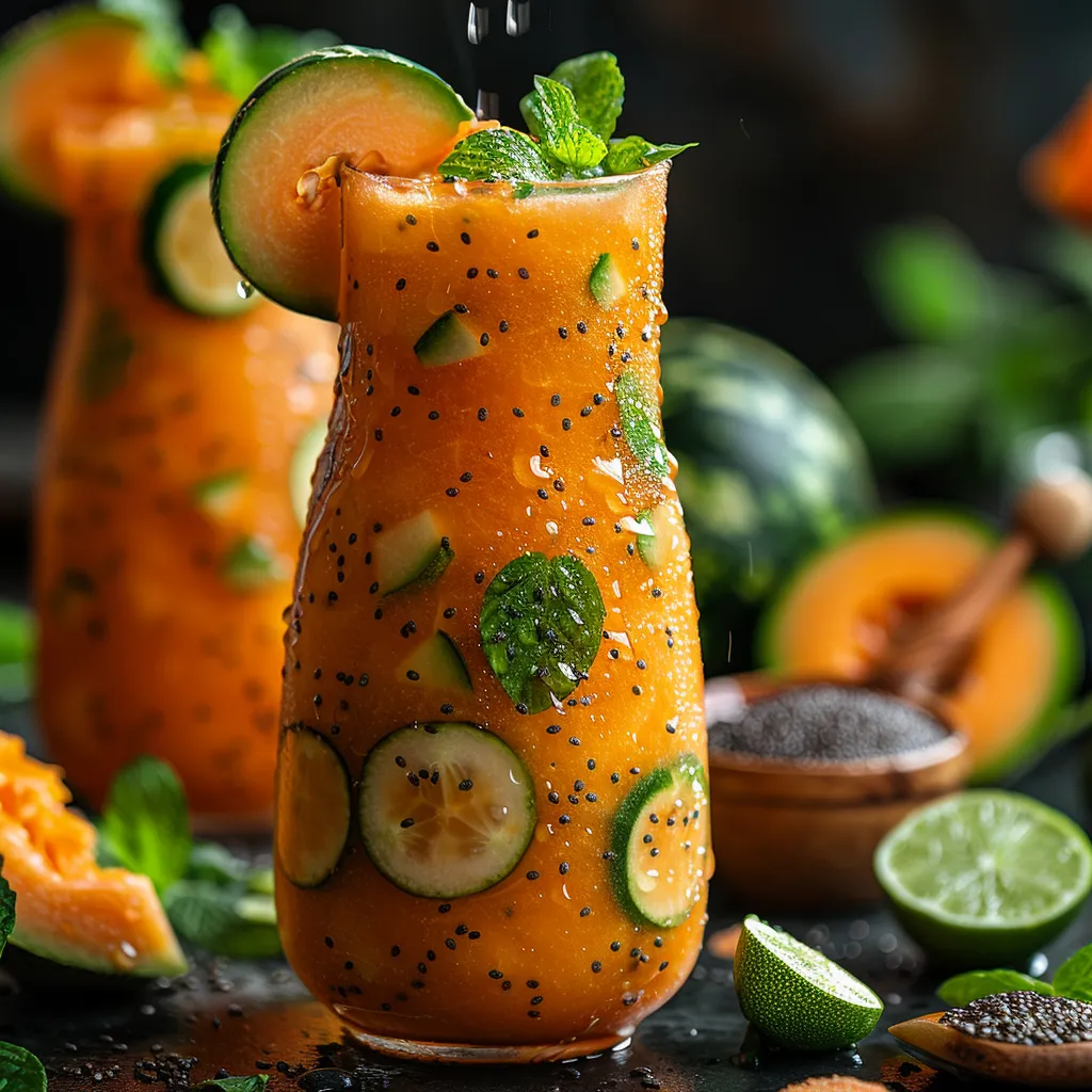 Agua Fresca Cantaloup Chia - Boisson Estivale
