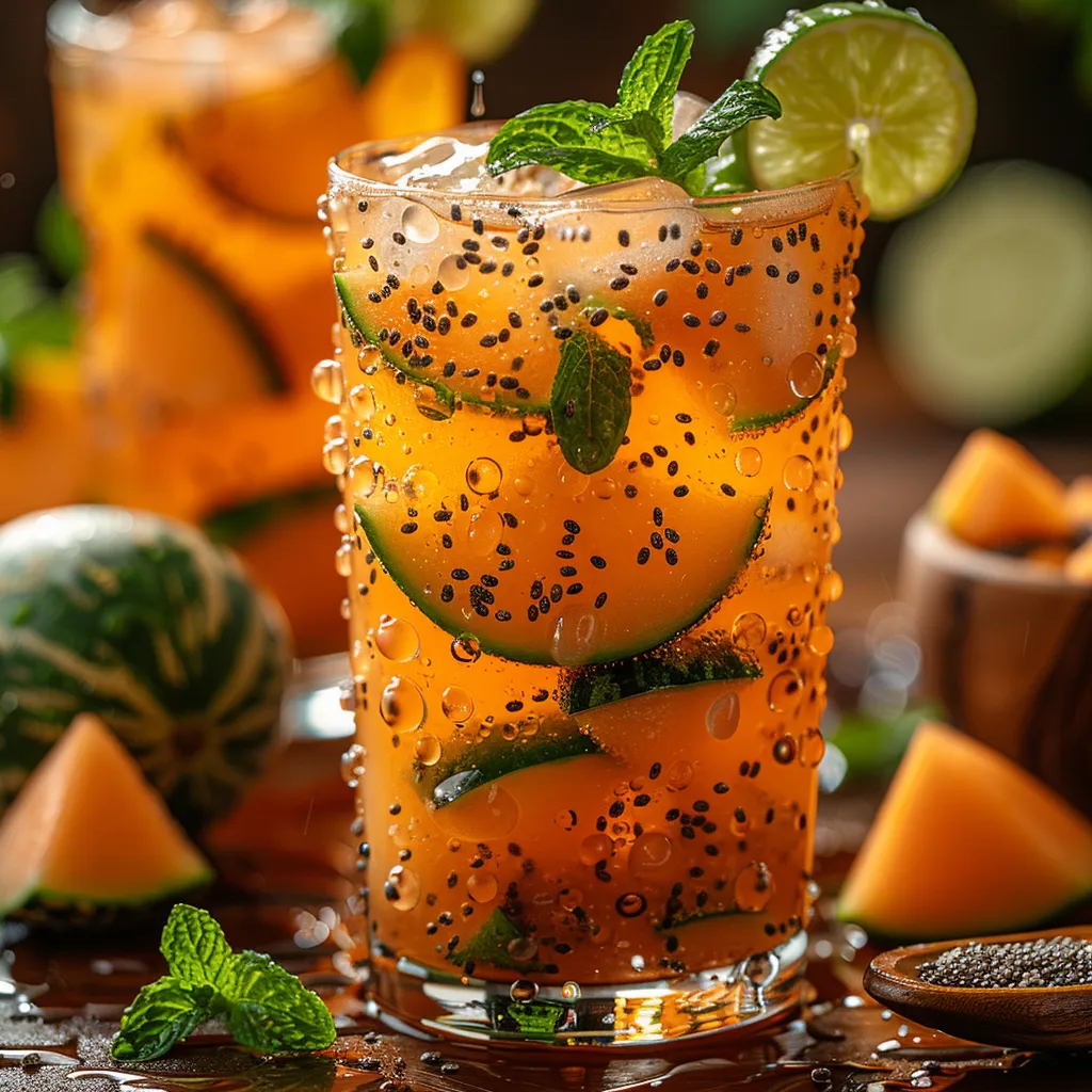 Recette Agua Fresca au Cantaloup et Graines de Chia - Boisson estivale mexicaine healthy
