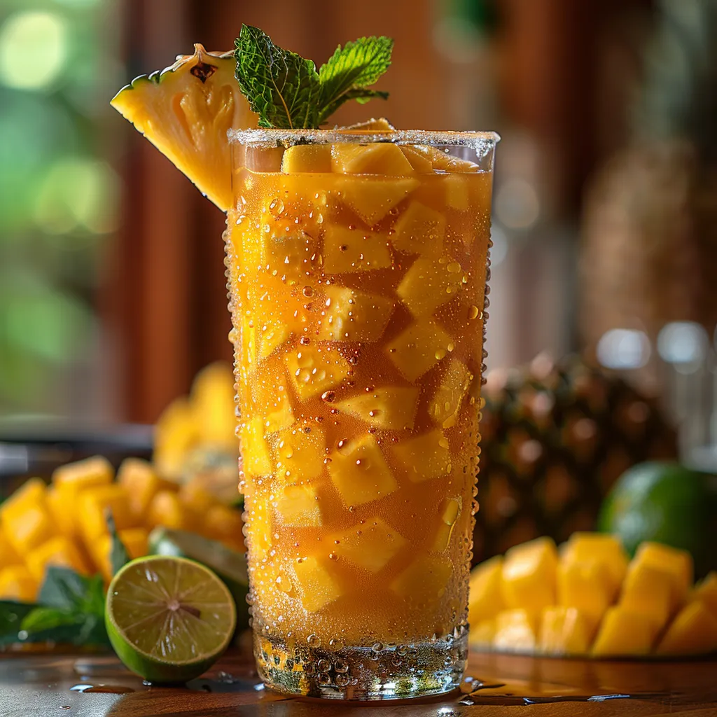 Mocktail Mangue Tropical Festif Sans Alcool