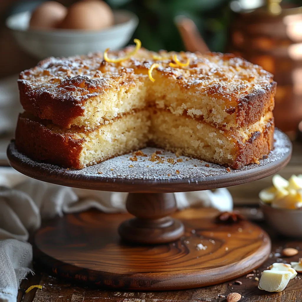 Namandier traditionnel espagnol, gâteau aux amandes exceptionnellement fondant. Recette simple sans gluten