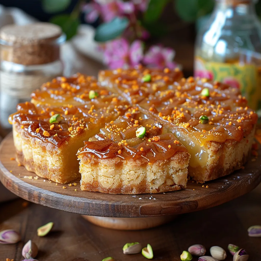 Gâteau Alcazar traditionnel aux amandes et abricots