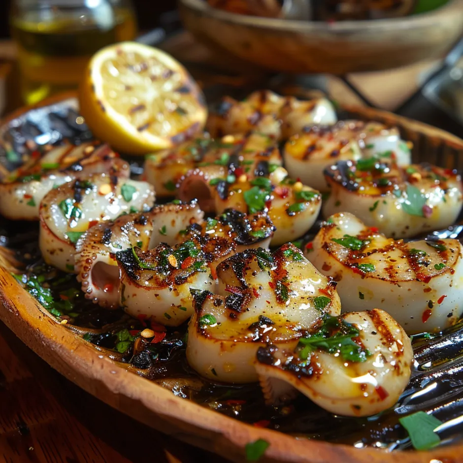 Recette Chipirons à la Plancha - Petits calamars grillés en 10 minutes