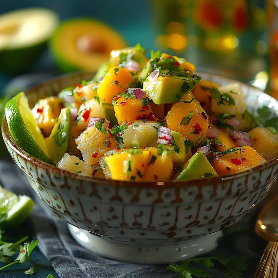 Ceviche Tropical Poisson Avocat - Plat 40 Minutes