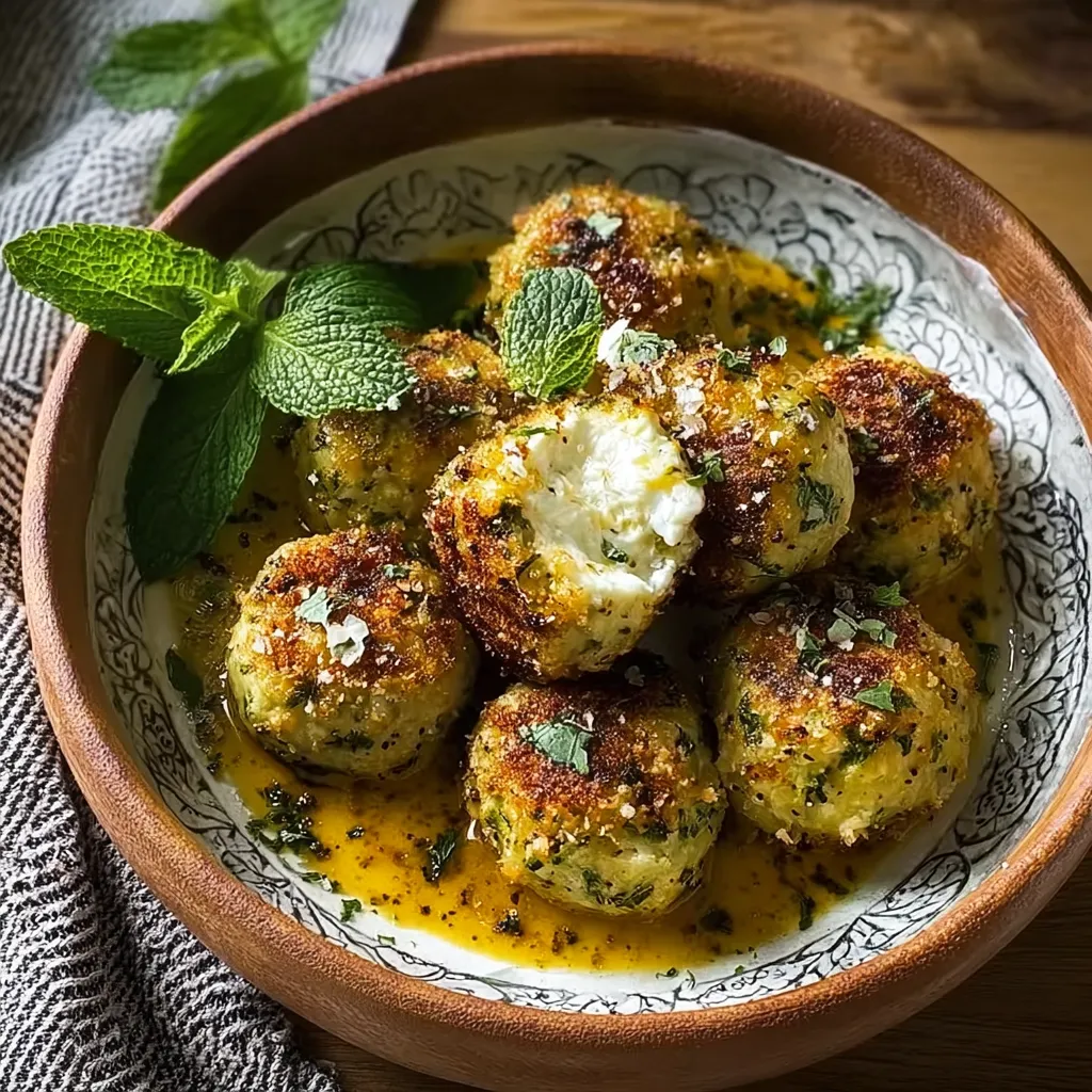 Meilleures Boulettes Courgettes Feta Herbes Fraîches