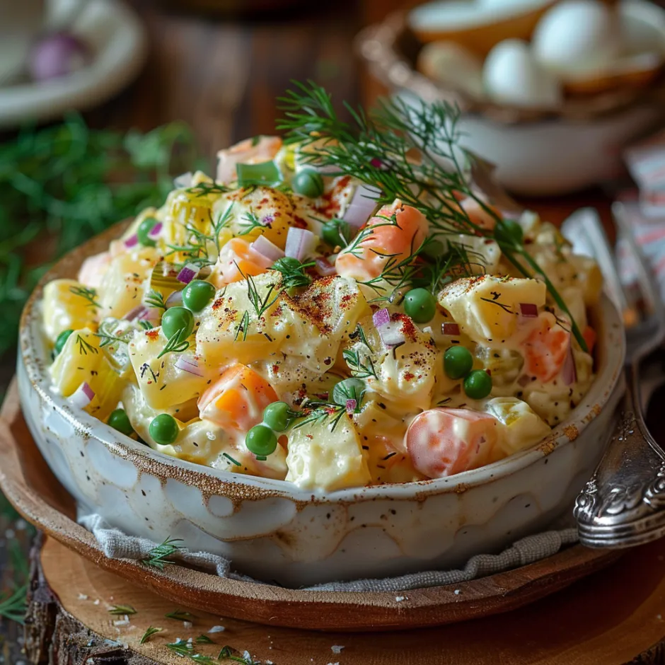 Meilleure Salade Russe Olivier Authentique Crémeuse