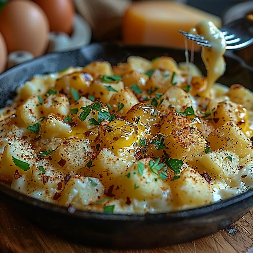 La Meilleure Recette d'Œufs Brouillés au Fromage Réconfortante