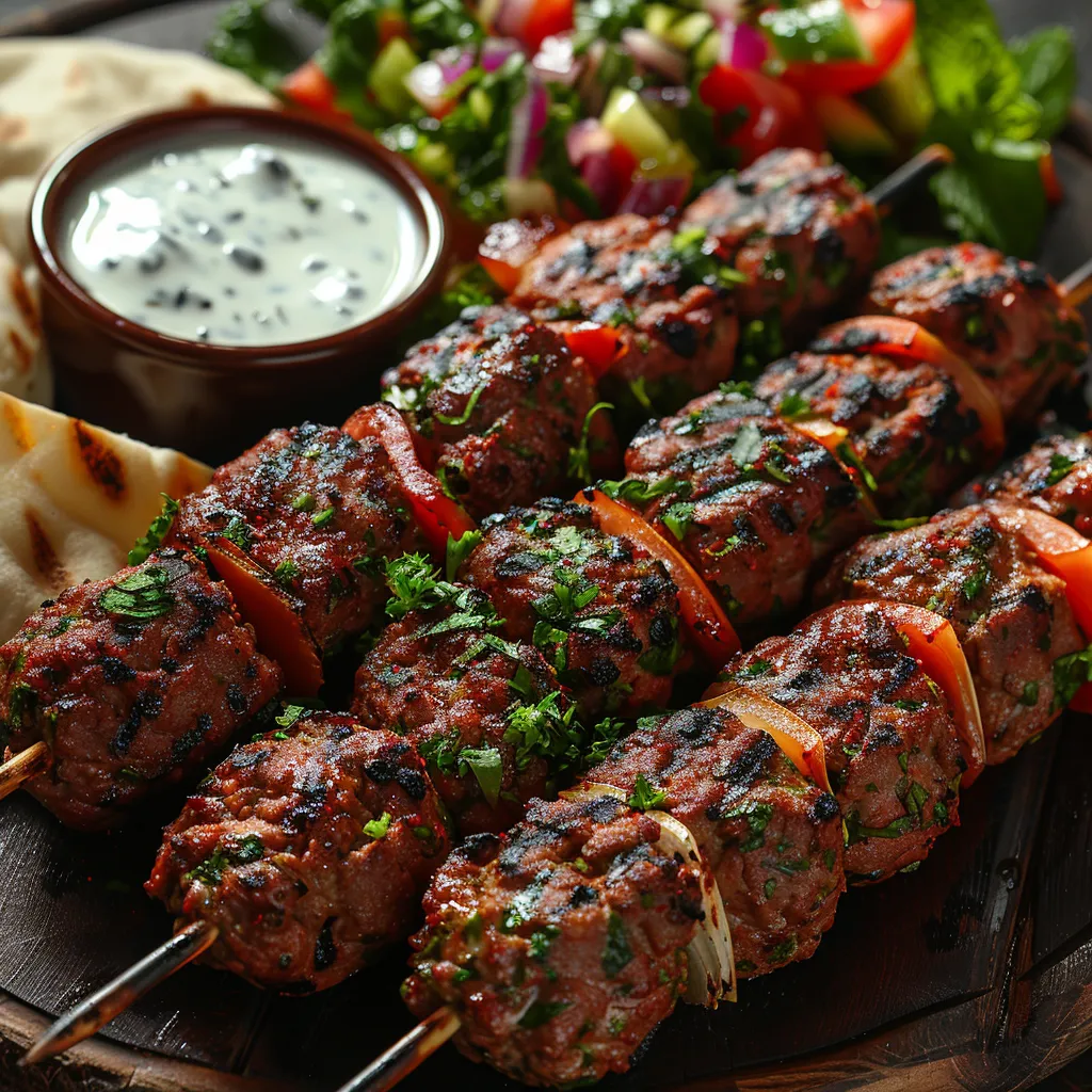 Recette Brochettes de Kefta Marocaines - Viande hachée épicée