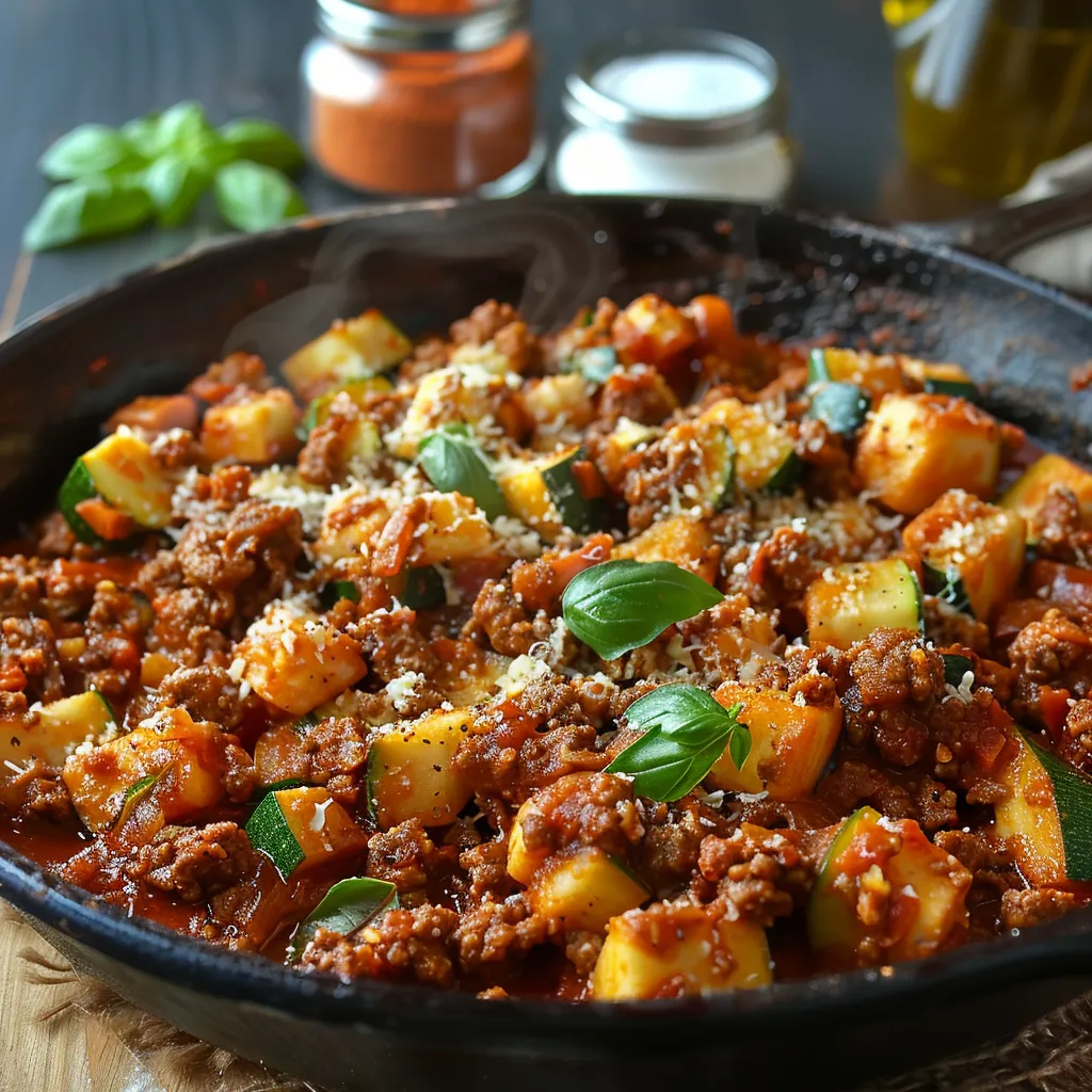 Courgettes Bolognaise, fondantes & parfumées
