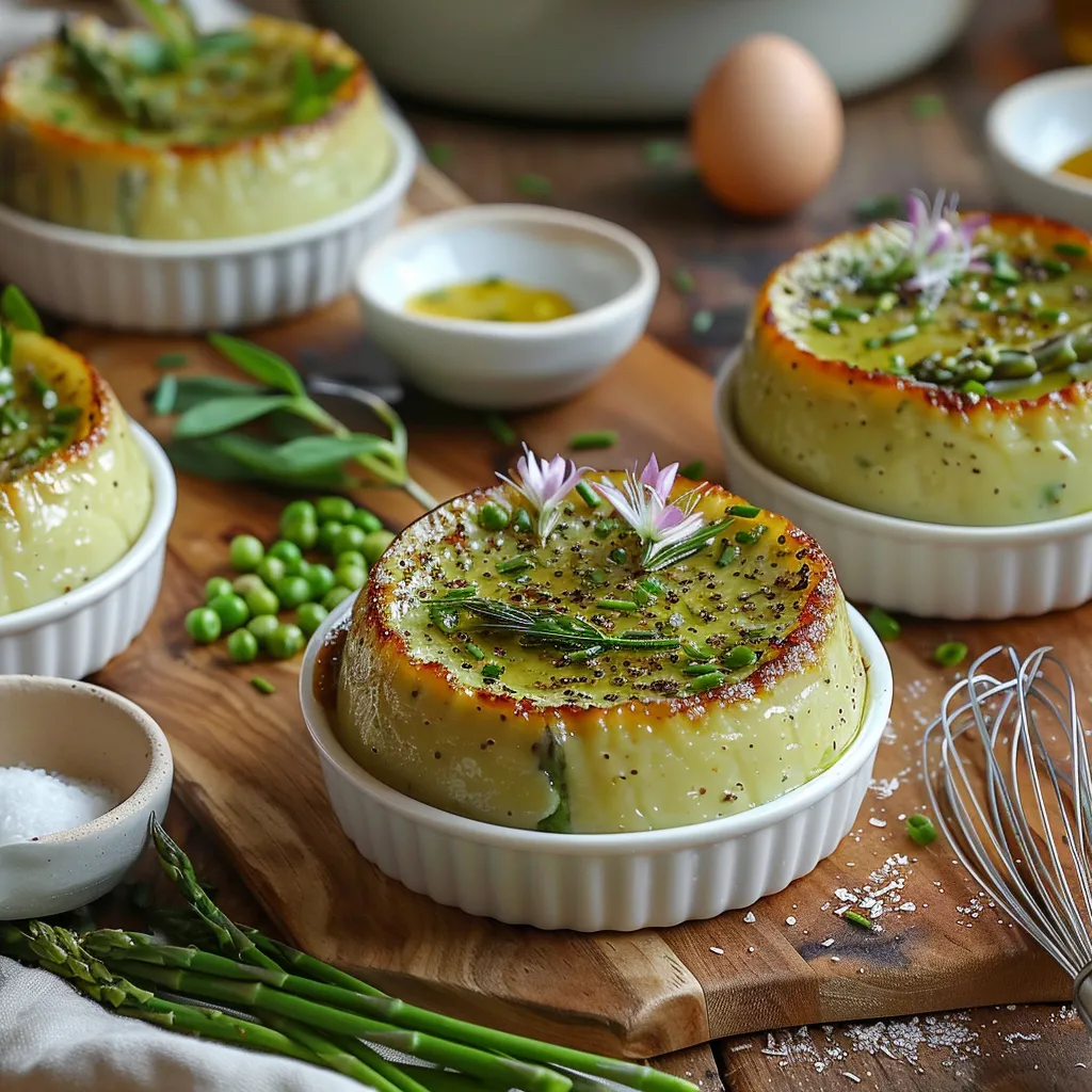 Recette Flan d'Asperges - Symphonie crémeuse de printemps en 38 minutes