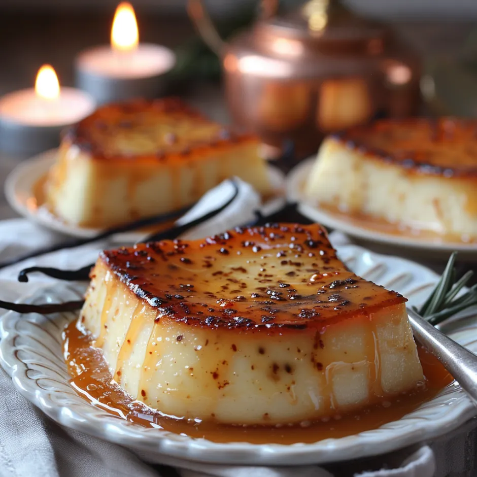Recette d'œufs au lait à la vanille Bourbon. Dessert traditionnel français