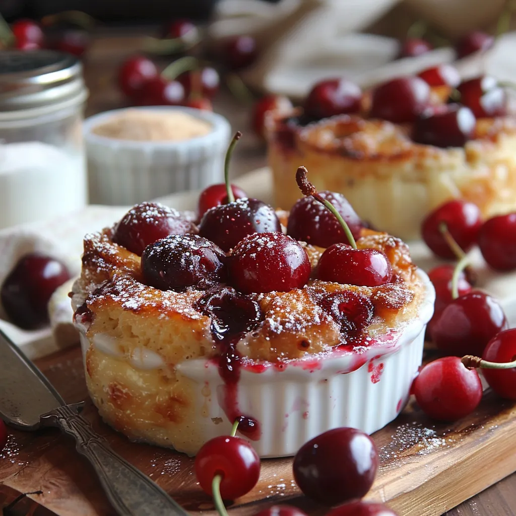 Clafoutis individuels aux cerises et lait d'amande, version sans lactose
