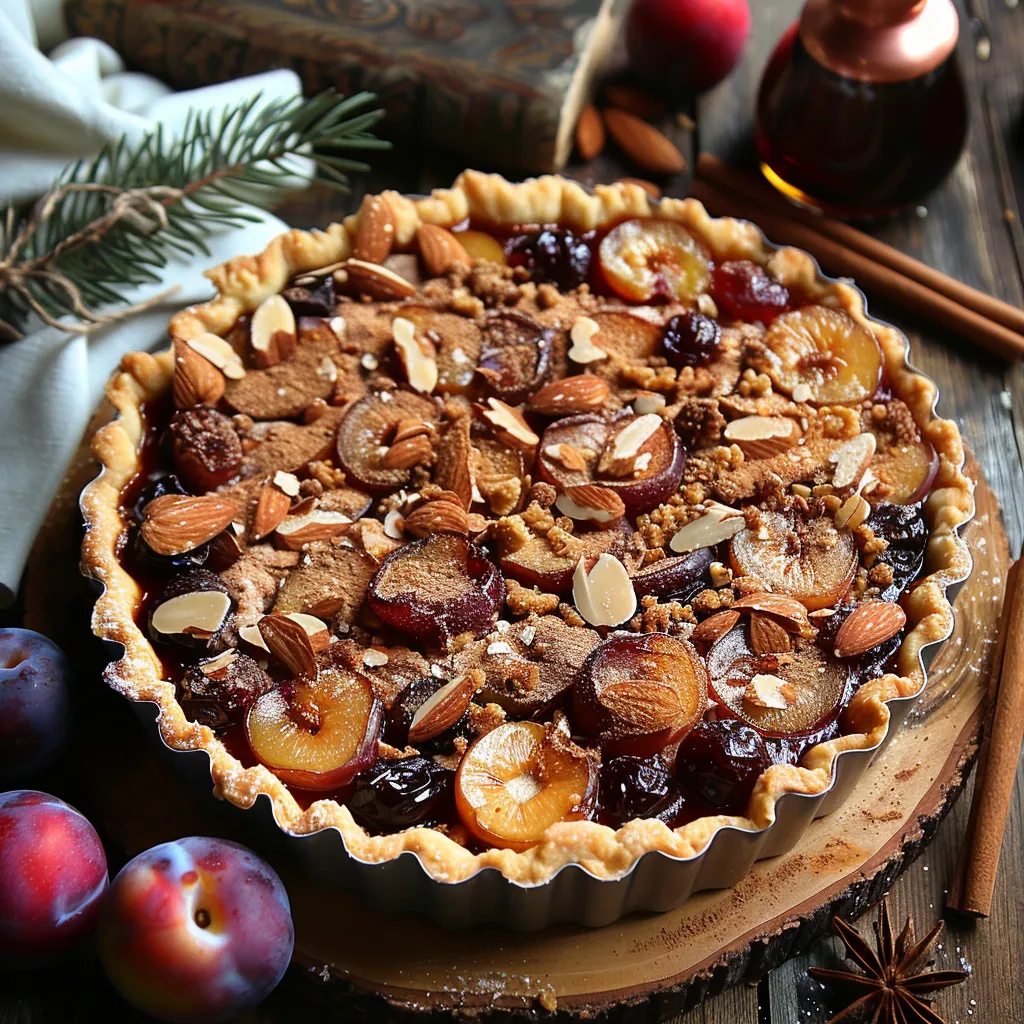 Recette Tarte aux Quetsches et Crème d'Amandes