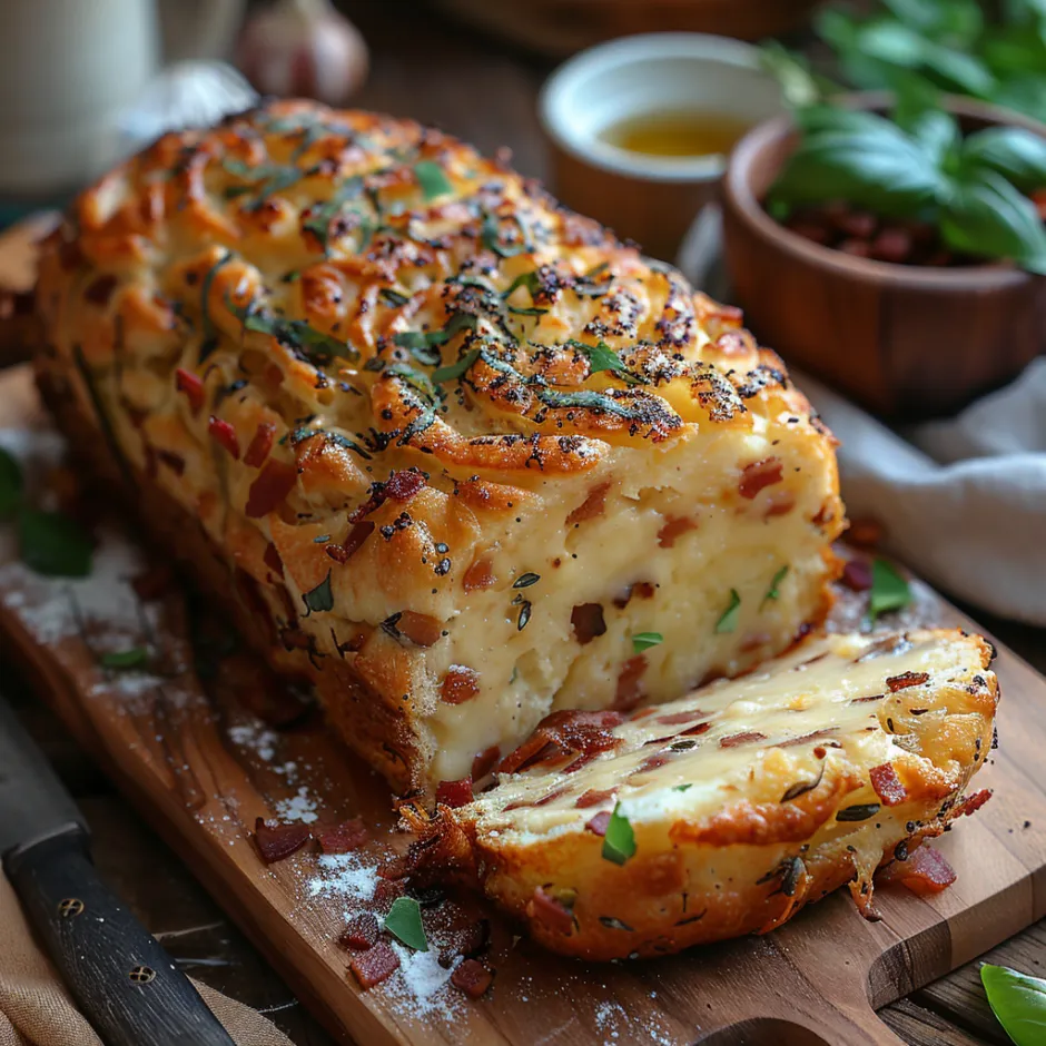 Cake comté lardons moelleux et savoureux. Parfait pour l'apéro, déjeuner rapide