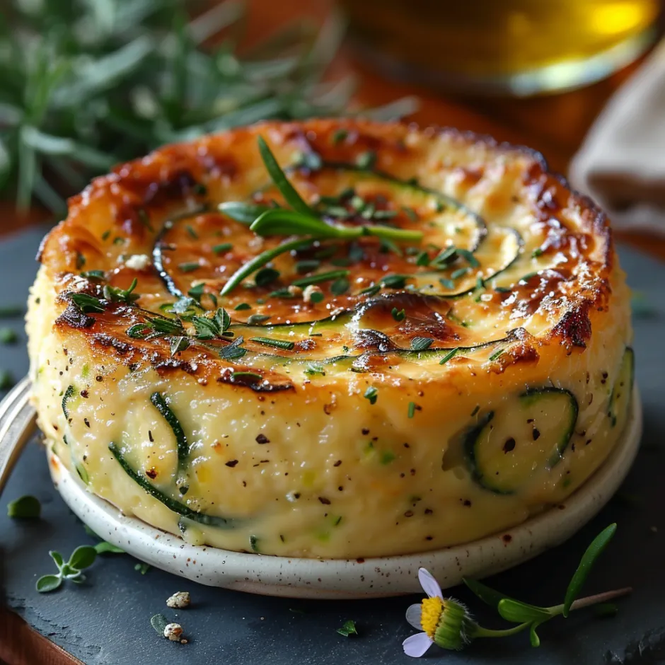 Flan courgette fromage blanc léger et moelleux. Recette estivale simple, healthy et gourmande