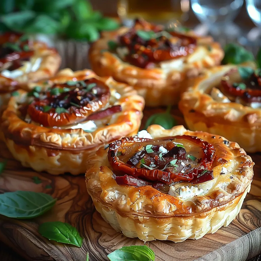 Tartelettes Magret Chèvre Tomates Séchées