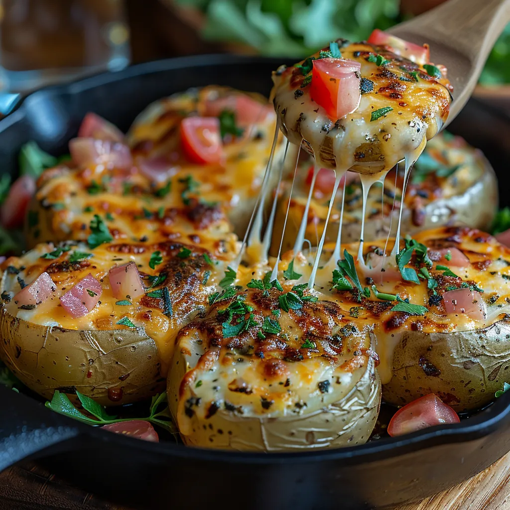 Pommes Terre Farcies Fromage Bleu Rustique