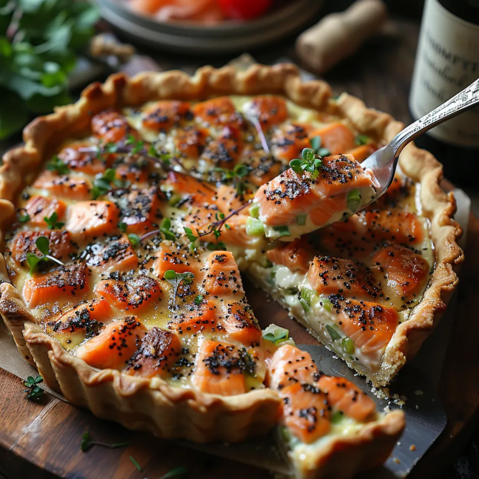 Quiche Poireaux Deux Saumons Chic