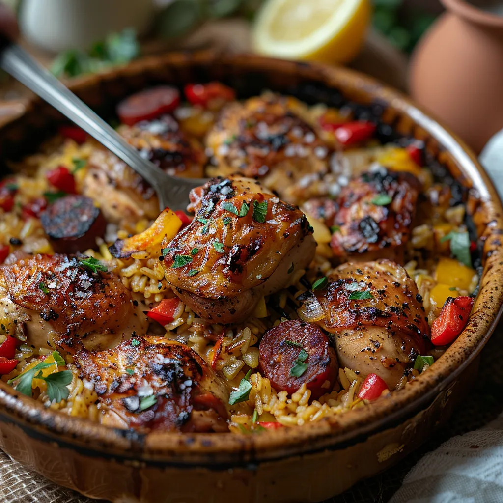 Recette Marmite de Poulet Façon Espagnole - Plat Complet Familial