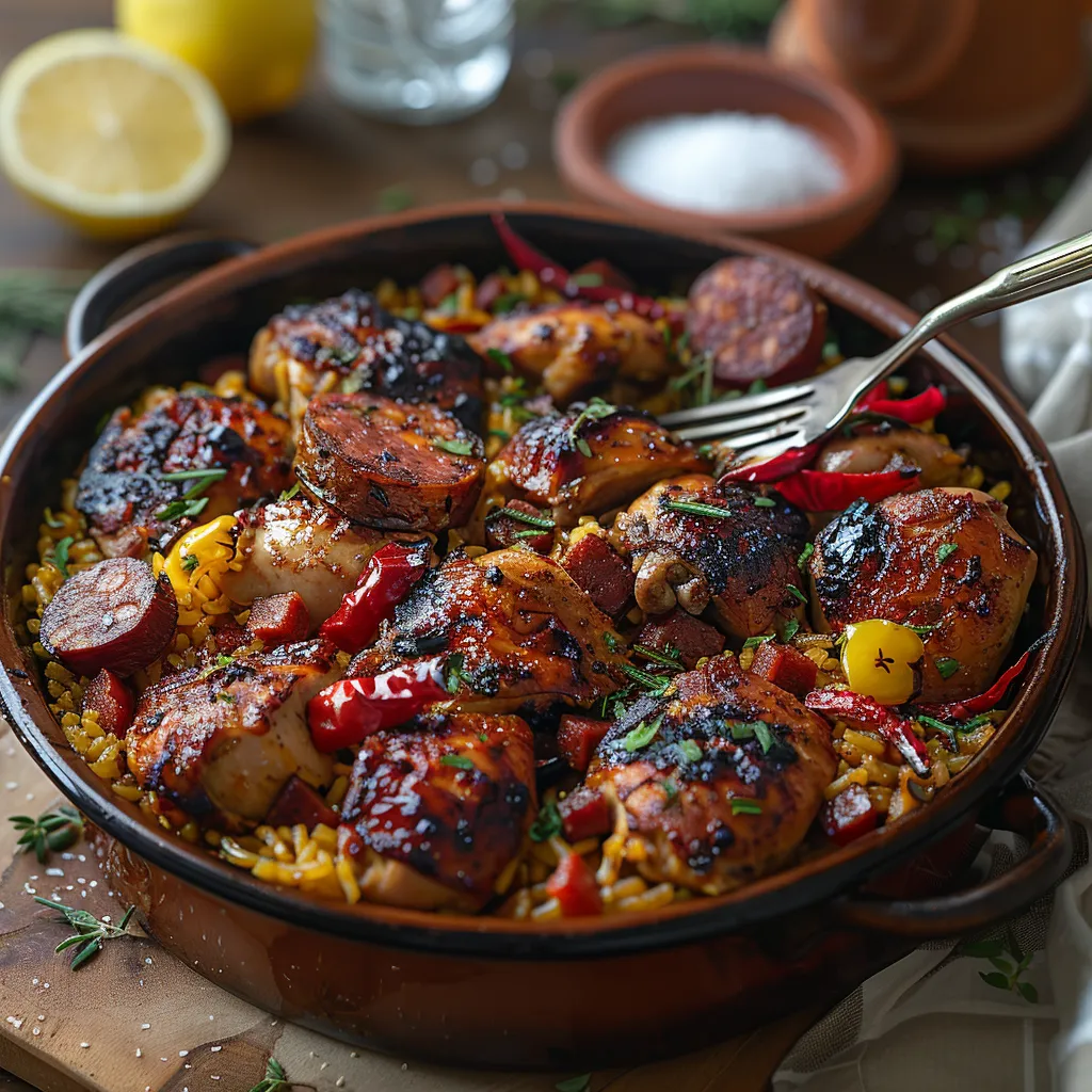 Marmite Poulet Façon Espagnole au Four