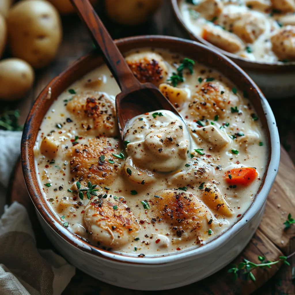 Blanquette Poulet Crémeuse à l'Ancienne