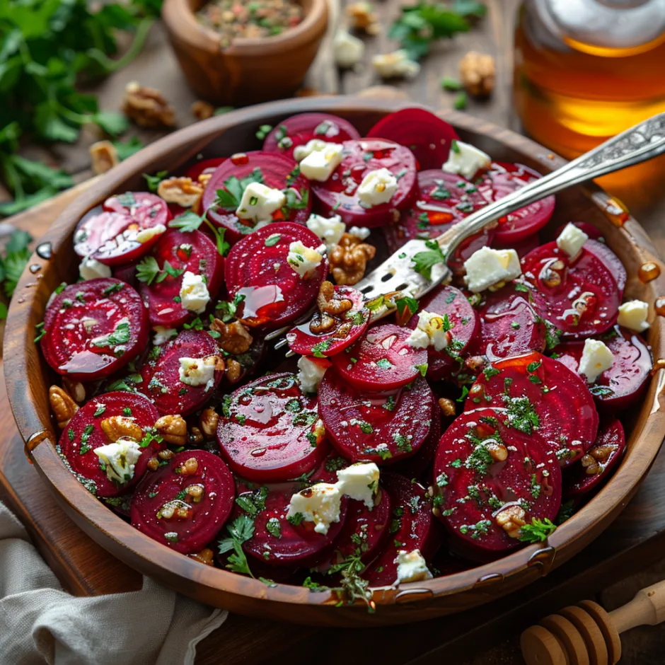 Salade Betterave Feta Noix Rôtie