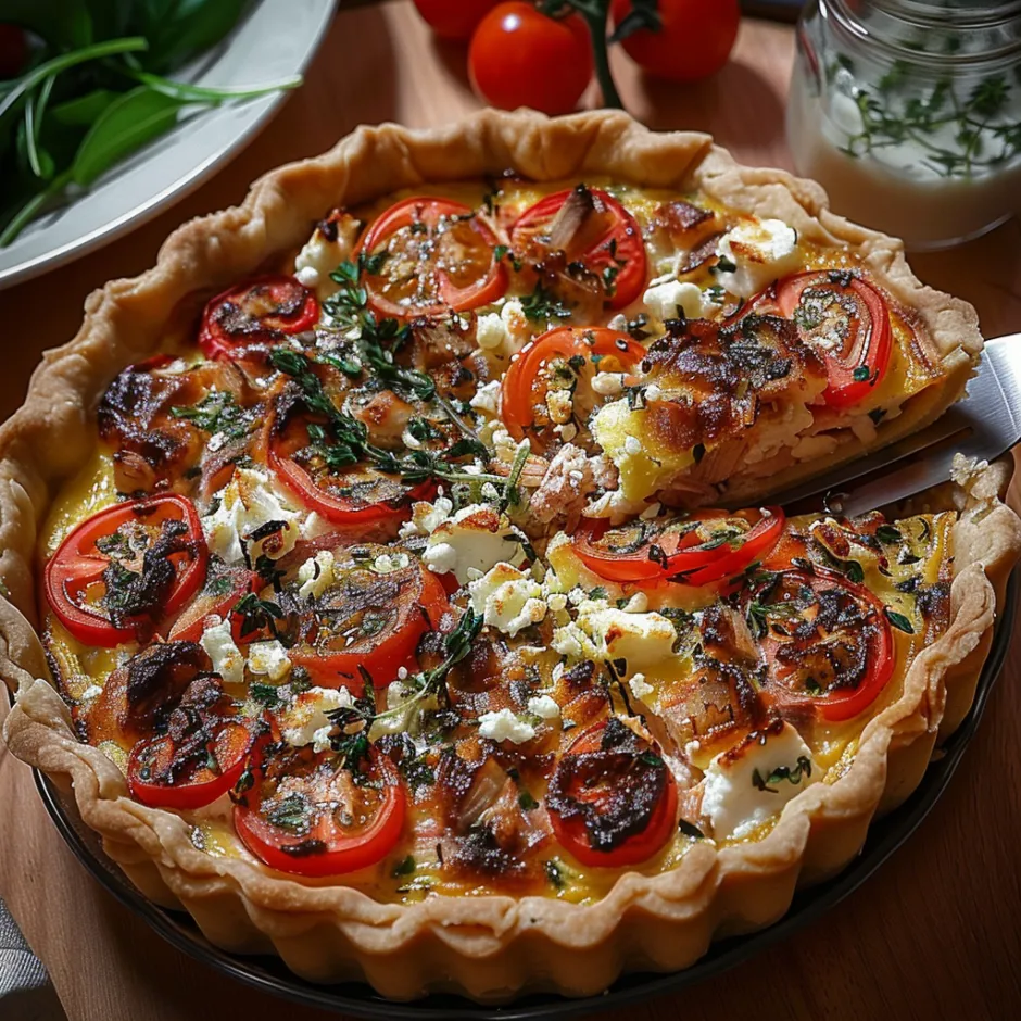 Quiche tomate feta thon : une gourmandise estivale savoureuse