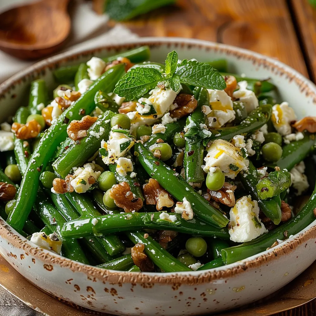 Salade haricots verts feta