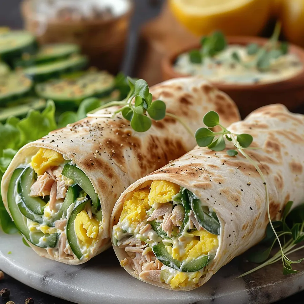 Wrap Thon Concombre Déjeuner Frais