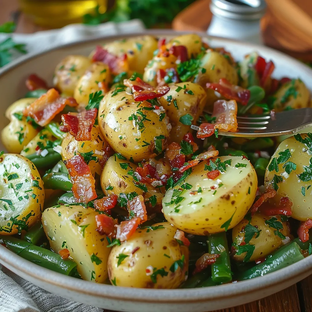 Salade Tiède Pommes de Terre - Plat réconfort printanier bistrot français 35 min