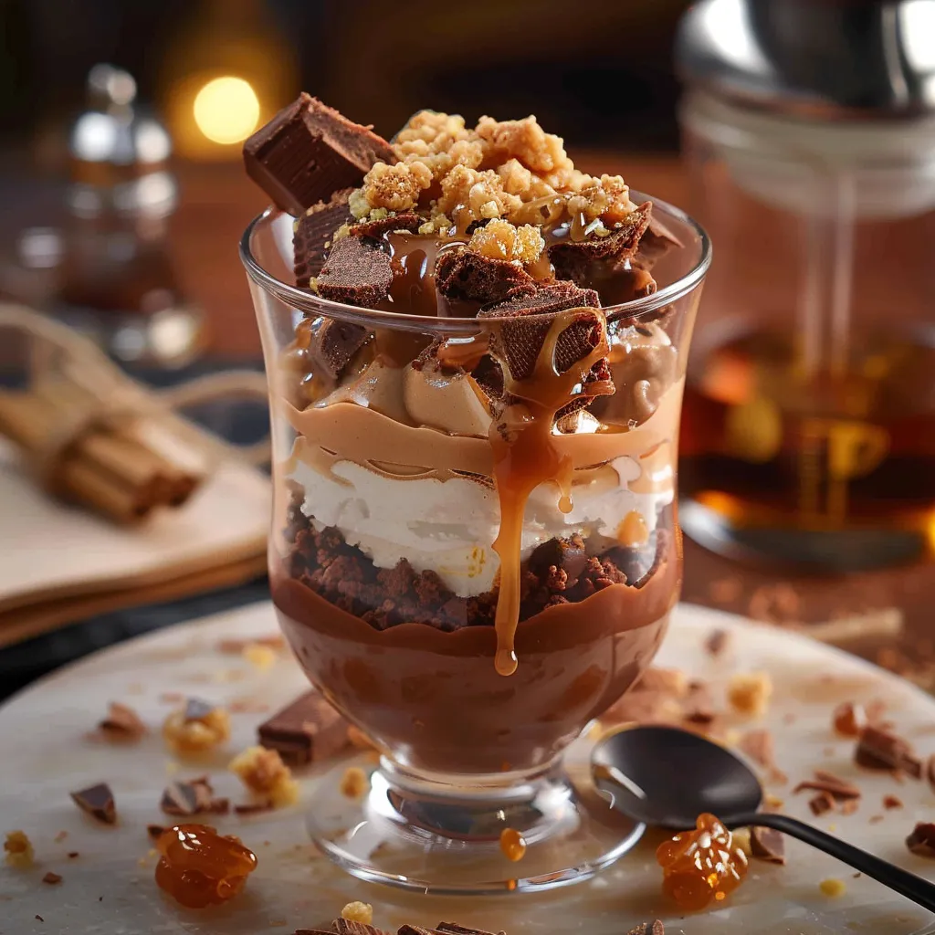 Recette Mi-Chocolat Caramel - Dessert Gastronomique Verrines Sophistiquées