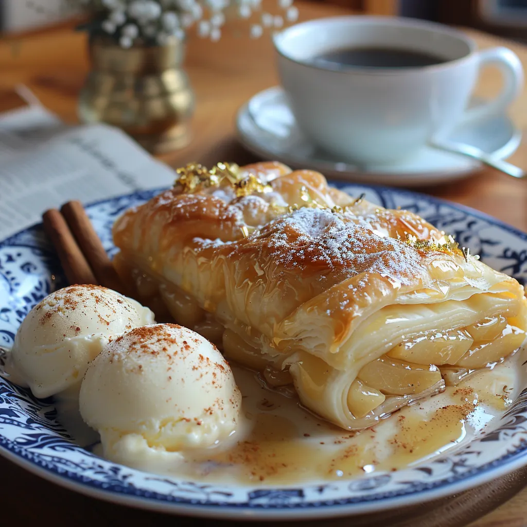 Strudel Pommes Autrichien Traditionnel