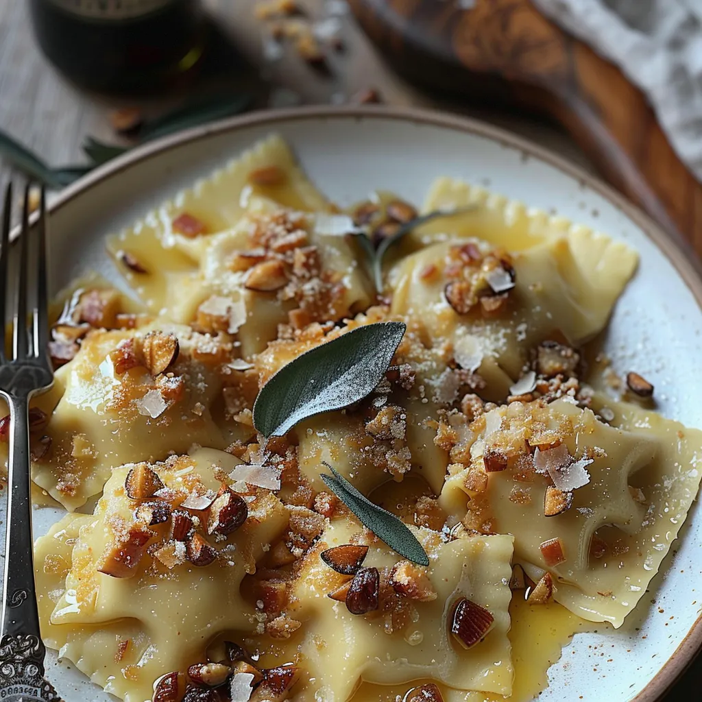 Mezzelune aux marrons, ricotta et jambon de Parme ! Raviolis italiens authentiques