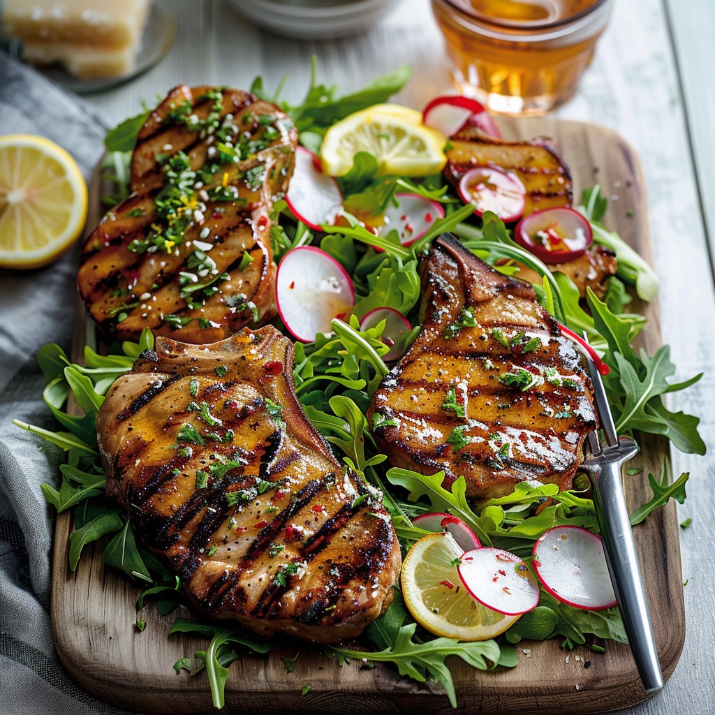 Côtelettes de Porc Grillées : Recette Express Méditerranéenne