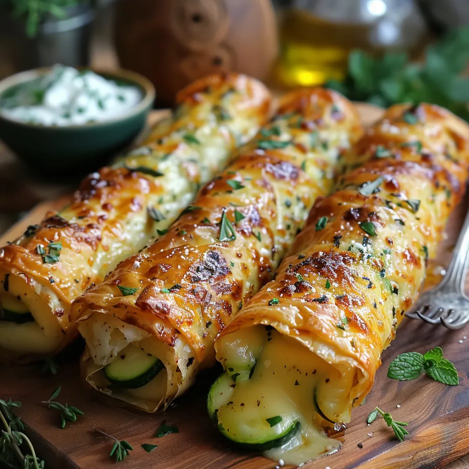 Cigares Croustillants aux Courgettes et Fromage Fondant