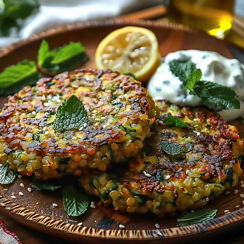 Galettes de Lentilles Sauce Yaourt