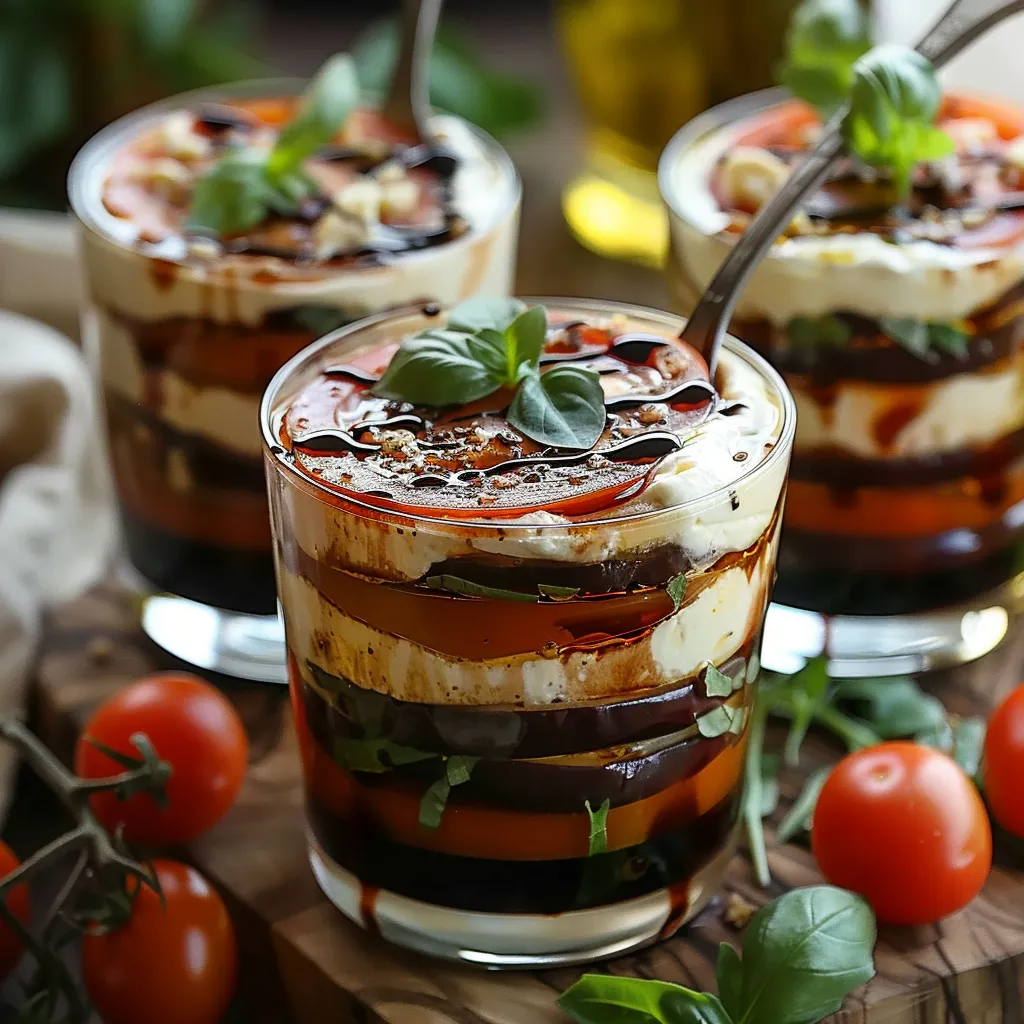 Tiramisu Méditerranéen Salé aux Aubergines et Chèvre