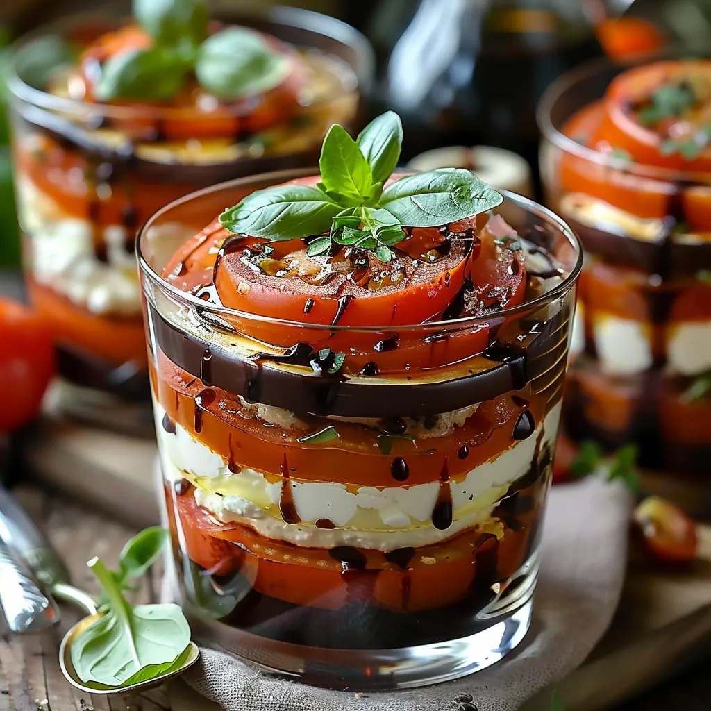 Tiramisu salé audacieux marie aubergines grillées, tomates fraîches et crème de chèvre
