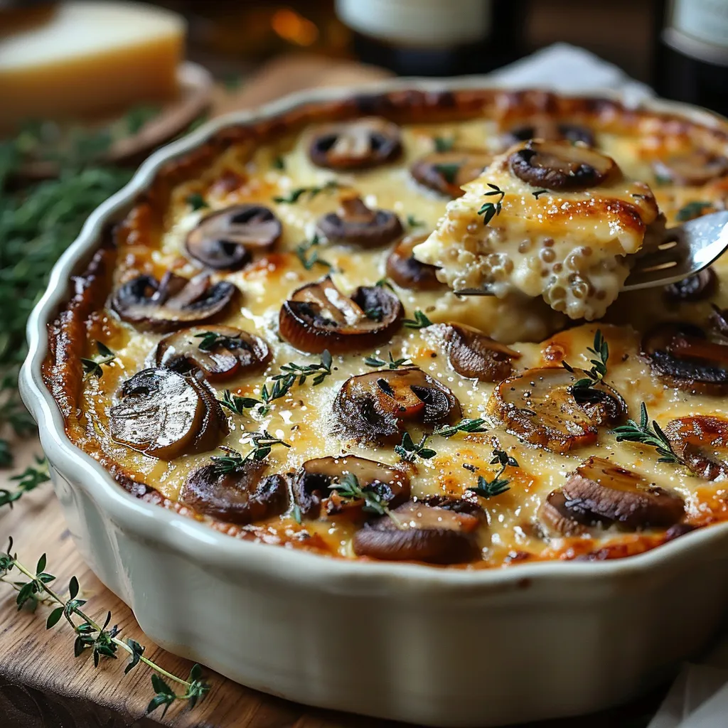 Recette Clafoutis Salé Champignons Quinoa - Plat Français Réconfortant
