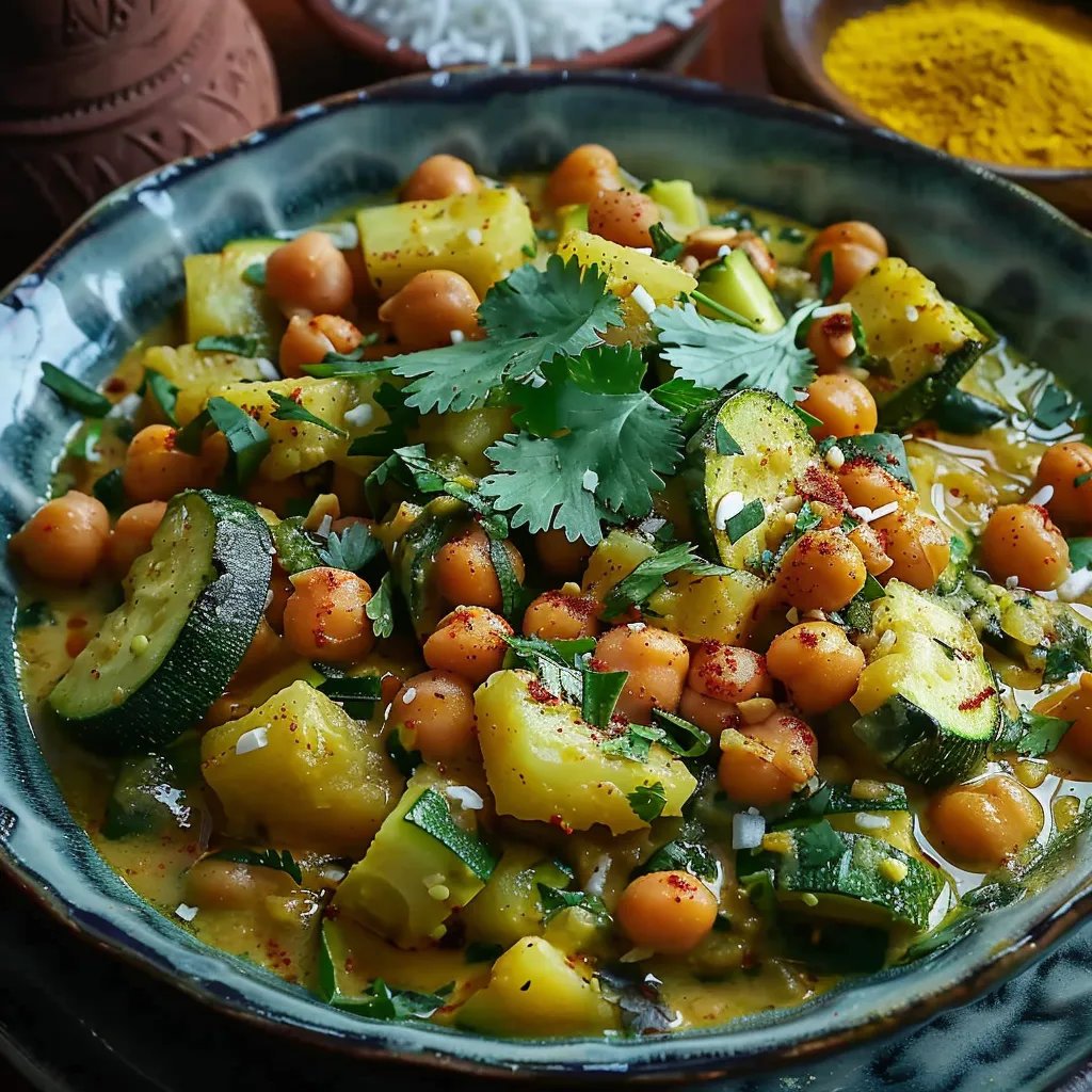 Curry d'Épinards aux Pois Chiches