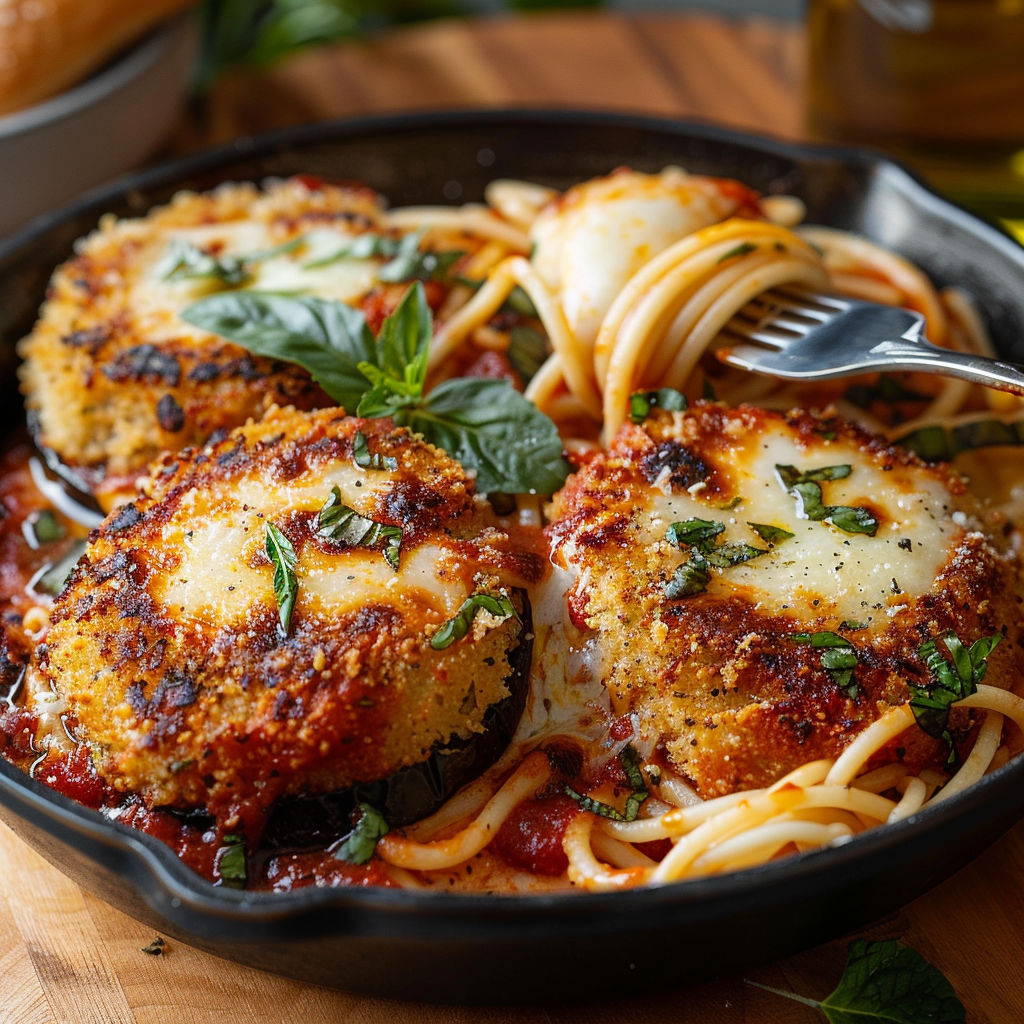 A plate of food with chicken, pasta, and spinach.