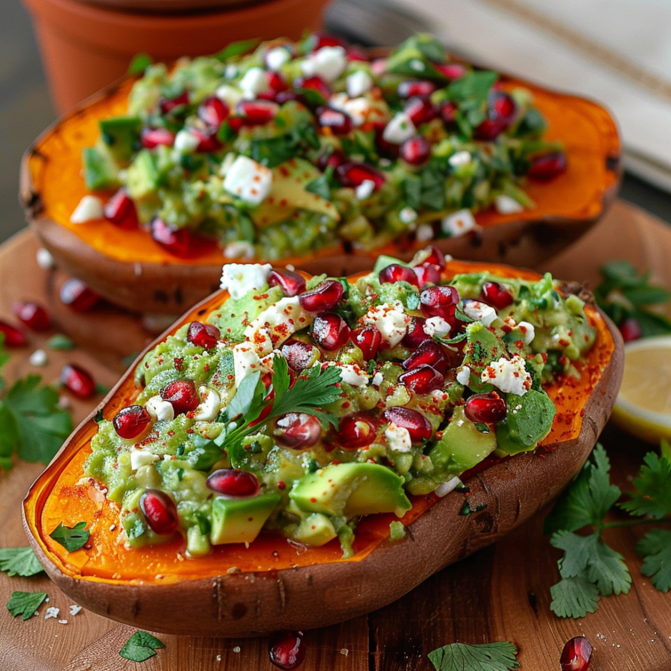 Two slices of pumpkin with toppings.