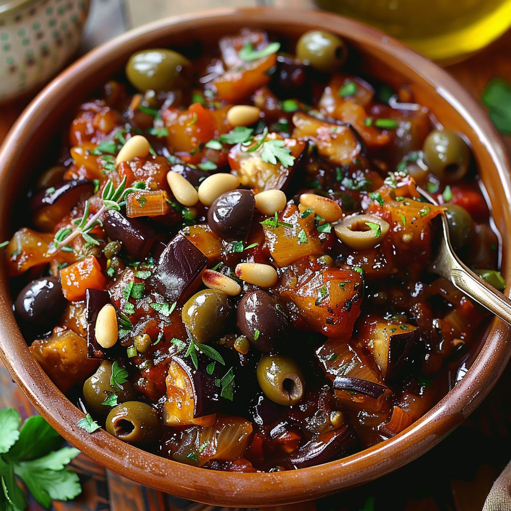 Caponata sicilienne savoureuse.