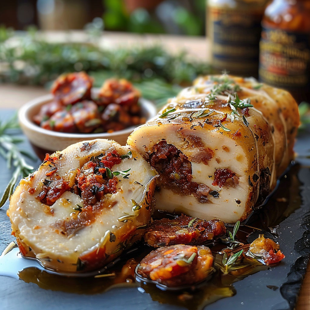 Blanc de poulet chorizo fromage.