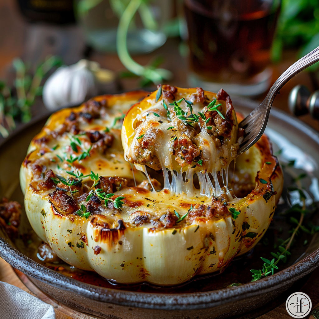 A bowl of food with a fork in it.