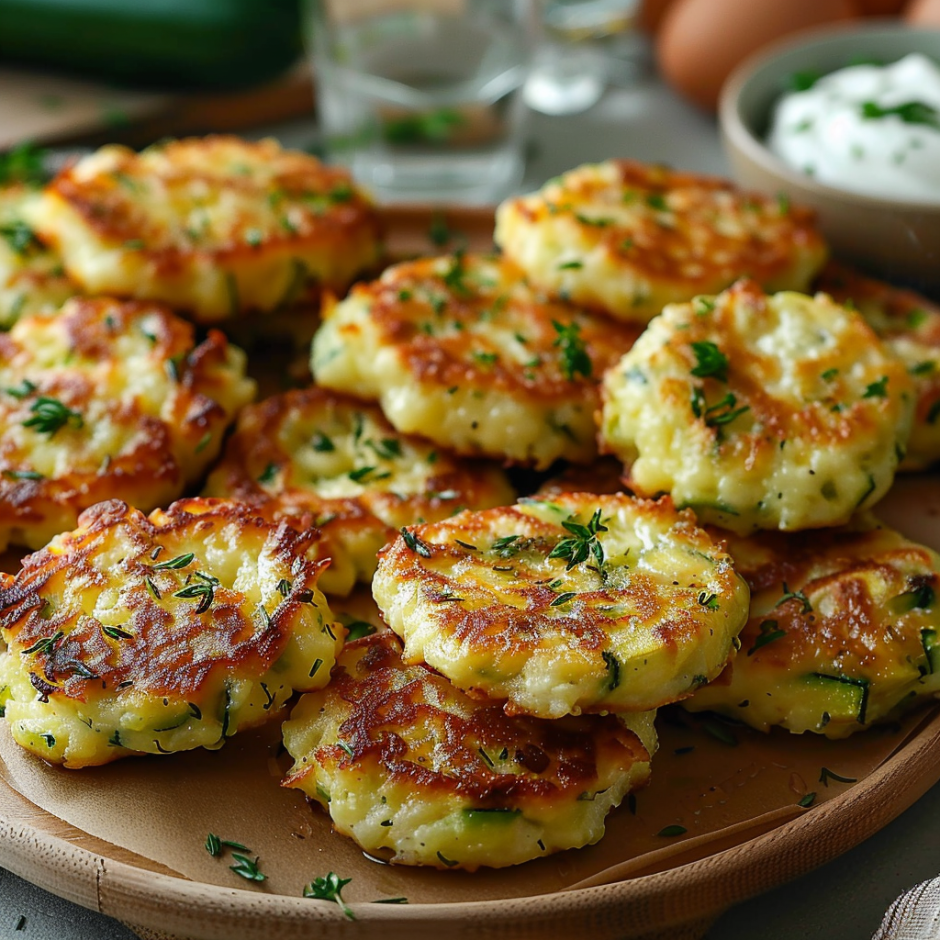 A plate of food with a green vegetable on top.