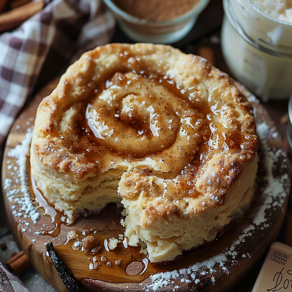 Une tarte aux pommes avec du sucre et du beurre.